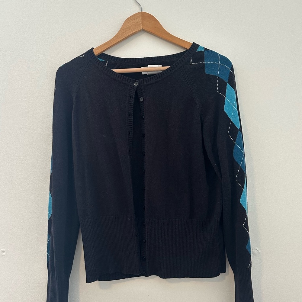 Worthington Navy Knit Cardigan